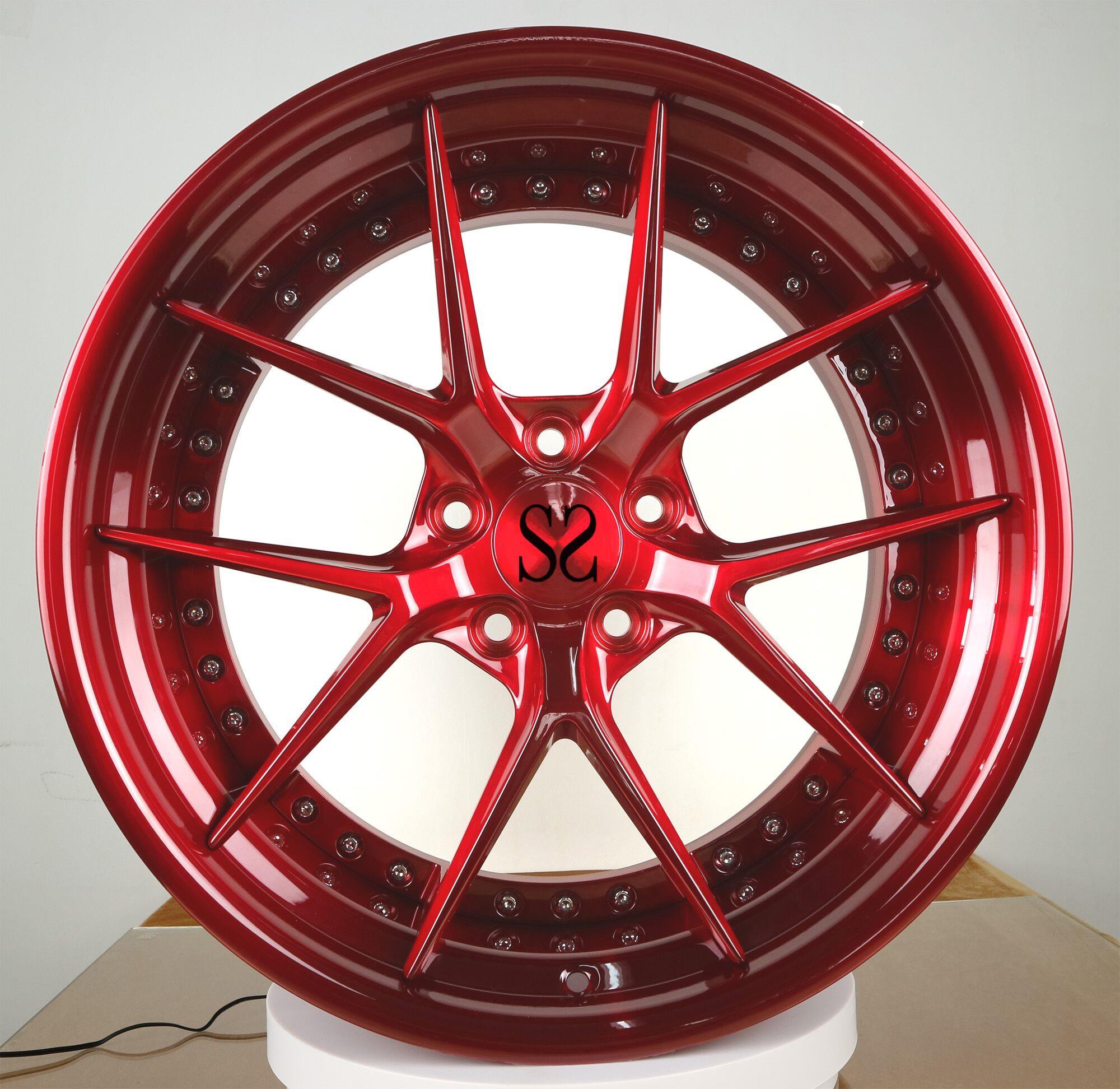 Красные диски фото 2 Piece Forged Wheel For Ford Mustang - The bigbang news - News - Wuxi Susha Aut