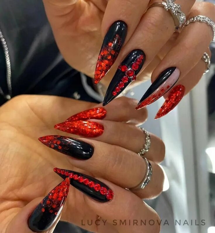 Красные длинные ногти дизайн Пин от пользователя Audra Comissiong на доске Nails в 2024 г Золотые ногти, Диза