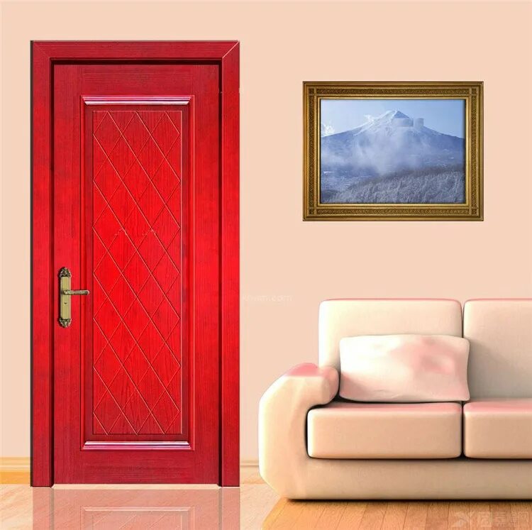 Красные двери в интерьере Home Main Entrance Door Walnut Wood Chestnut Doors With Glass - Buy Main Entranc