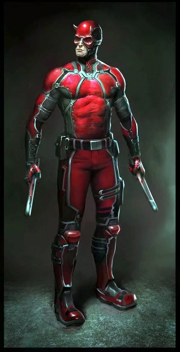 Красные герои фото 90 Marvelous Superhero Redesign Fan Art Examples - Greenorc Superhero, Daredevil