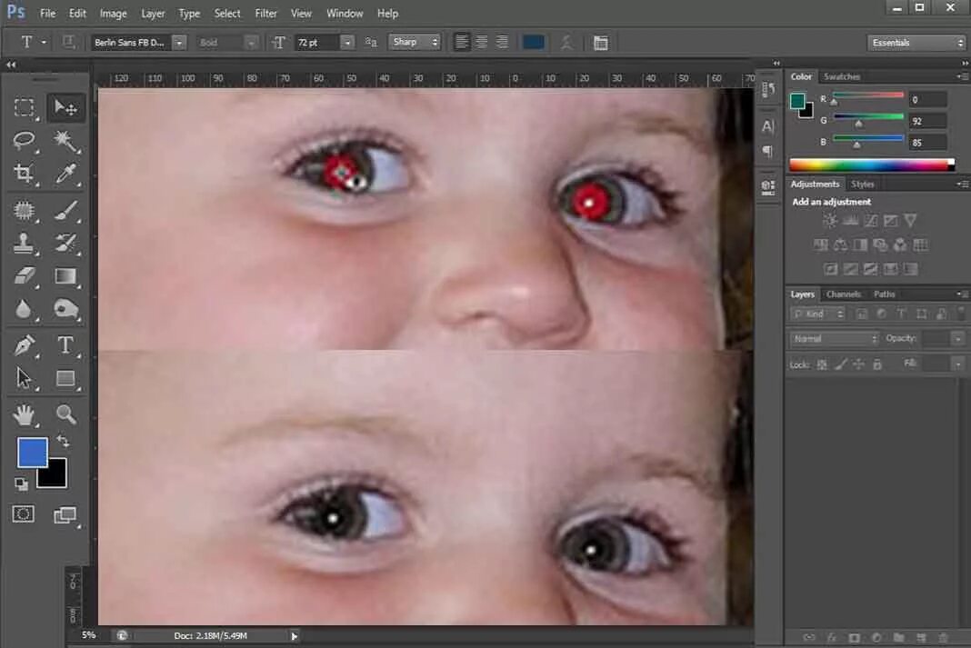 Красные глаза на фото фотошоп CHAPTER 6 : RETOUCHING TOOL - ToolTutorial