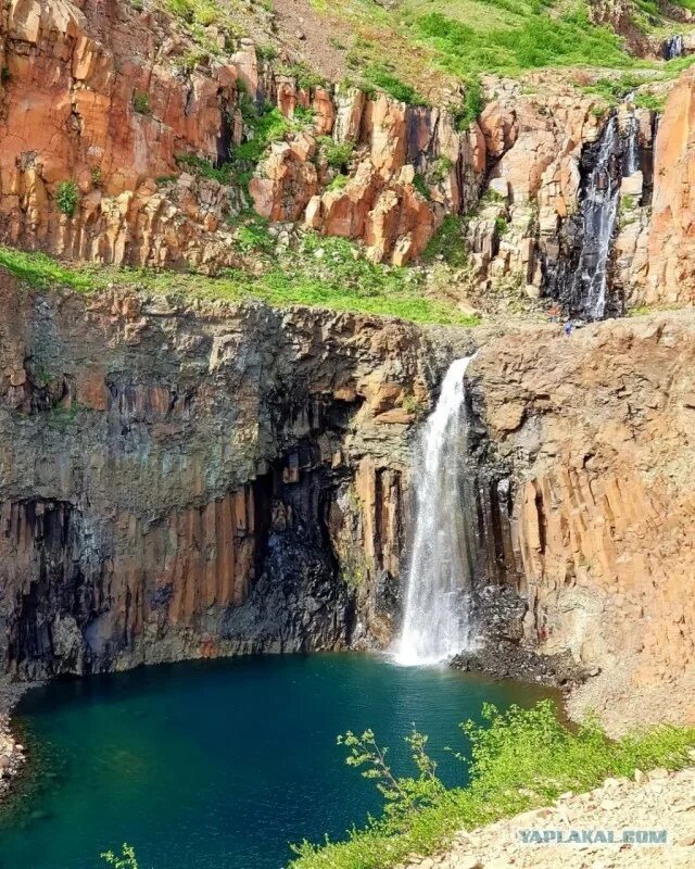 Красные камни норильск фото Норильск, район Талнах, водопад Красные камни - ЯПлакалъ