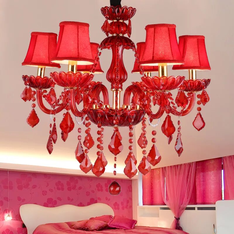 Красные люстры в интерьере modern led chandelier for living dining room bedroom chandelier lights lustre de