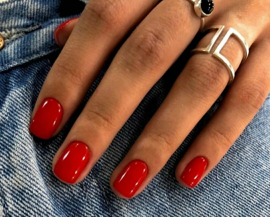 Красные ногти маникюр короткие круглые Summer Nails Almond Summer Nails 2023 Red gel nails, Dope nails, Swag nails