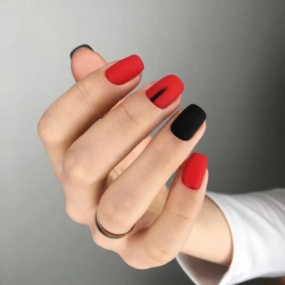 Красные ногти маникюр квадрат 2024 Основные цвета для маникюра Simple gel nails, Pretty nails, Nail art