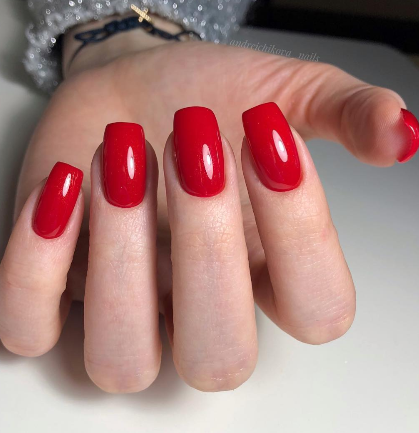 Красные ногти маникюр на собеседовании 45 Hottest Acrylic Short Coffin Nails Color & Shapes Design For All Fashion Ladi