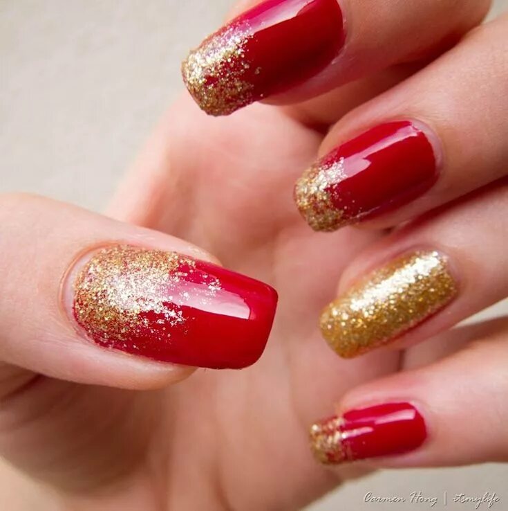 Красные ногти с золотым маникюром 30 Amazing Burgundy Nail Designs for Women 2024 - Pretty Designs Manicura de uña