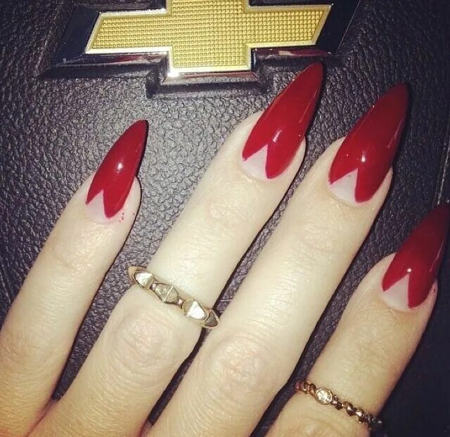 Красные острые ногти дизайн Untitled (With images) Retro nails, Vintage nails, Red nails