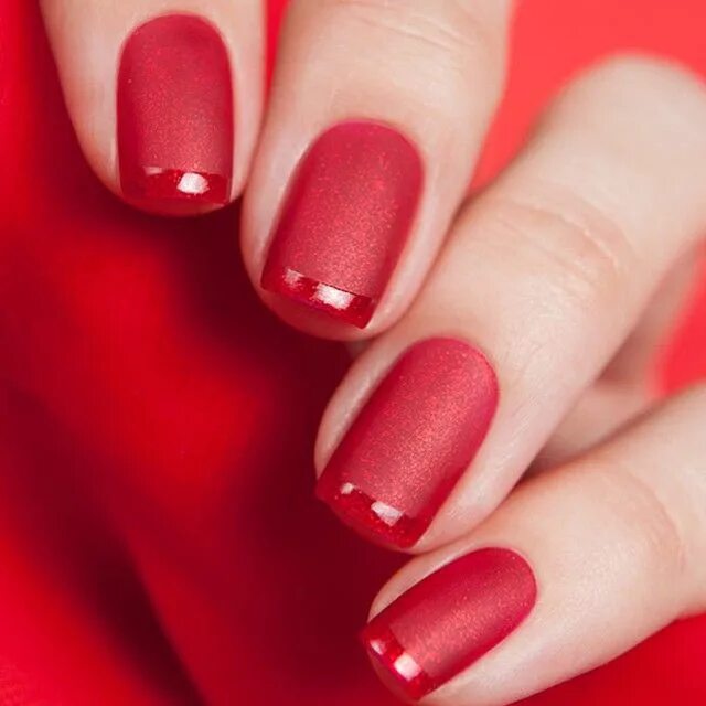 Красные оттенки маникюра на короткие awesome 75 Mesmerizing Ideas on French Tip Nails - Fascinating French Manicure C