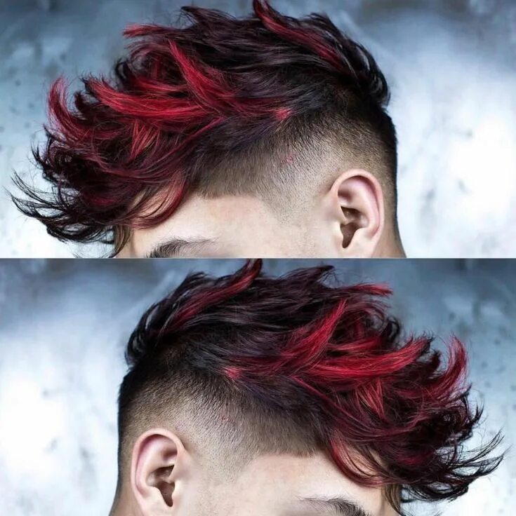 Красные прически мужские Cabelo Colorido Masculino Estilo - Marco da Moda Cabelos pintados, Cabelos mascu