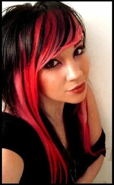 Красные пряди фото Pin on Hairstyles for Long Hair