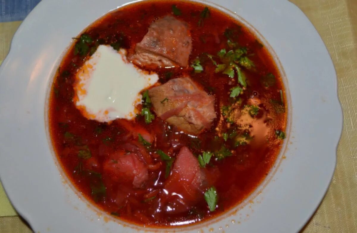 Красный борщ с мясом фото Красный борщ - 6 пошаговых рецептов, как сварить вкусный домашний борщ