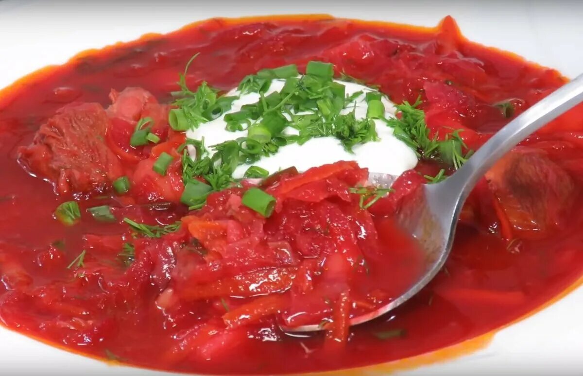 Красный борщ с мясом фото Борщ: бабушкин рецепт Рецепты от Тёти Розы Дзен