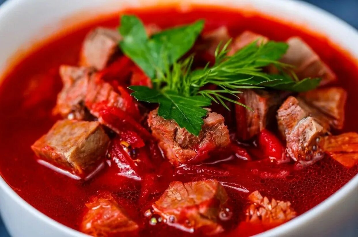 Красный борщ с мясом фото Борщ по-домашнему с мясом "Здоровая еда" 50 гр 2 упаковки - купить с доставкой п