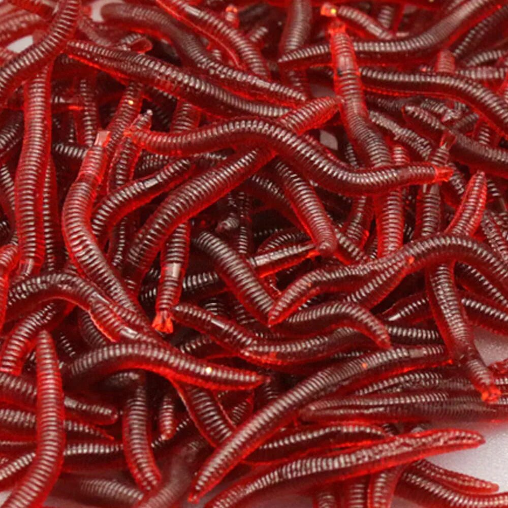 Красный червь фото Soft Fishing Bait Crankbaits Worm Lures 50Pcs Saltwater 2018 Plastic Hooks Baits