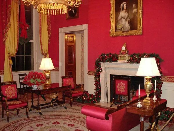 Красный дом интерьер Rooms of the whitehouse Red Room - White House Museum Red rooms, White house int