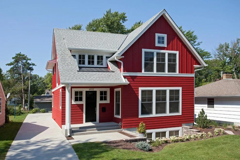 Красный дом как выглядит ป ก พ น โ ด ย TD Cyr ใ น remodel ideas ส ร า ง บ า น, อ อ ก แ บ บ บ า