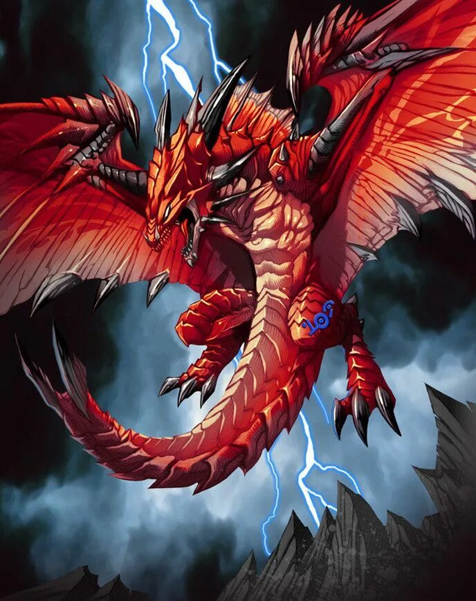 Красный дракон фото Number 109 : Thunder Blast Dragon by TskumoYuma on DeviantArt Dragones, Dragones