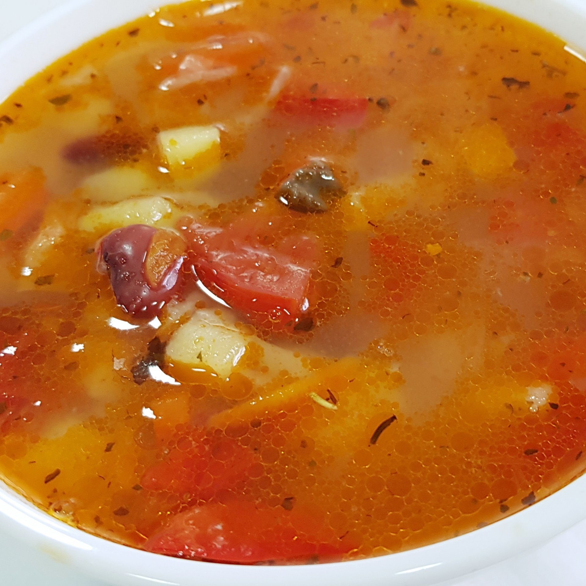 Красный фасолевый суп рецепт с фото Супы на мясном бульоне с фасолью