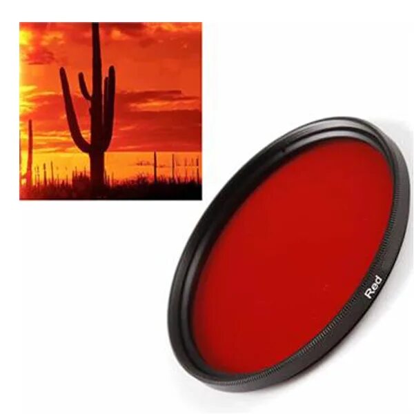 Красный фильтр для фото Red Filter 52mm - красный фильтр для подводной или черно-белой фотовидео съемки