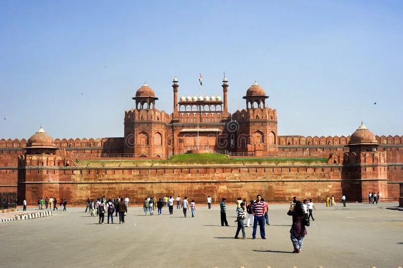Красный форт фото Red Fort editorial photography. Image of india, people - 23758197