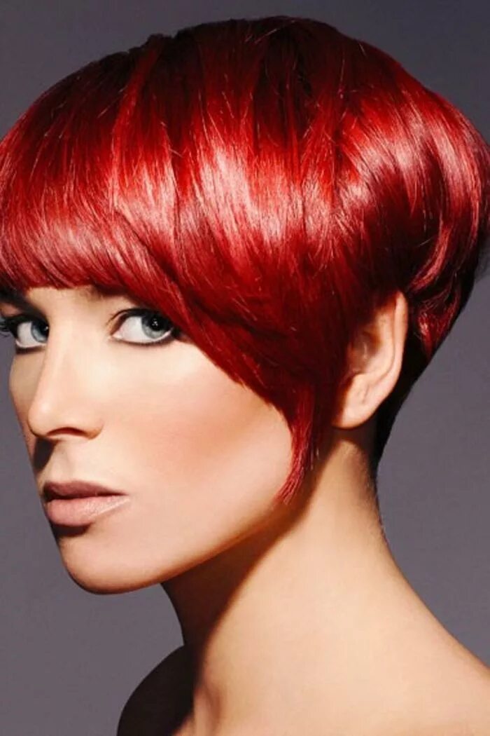 Красный коротких фото Pin auf Haarfarbe