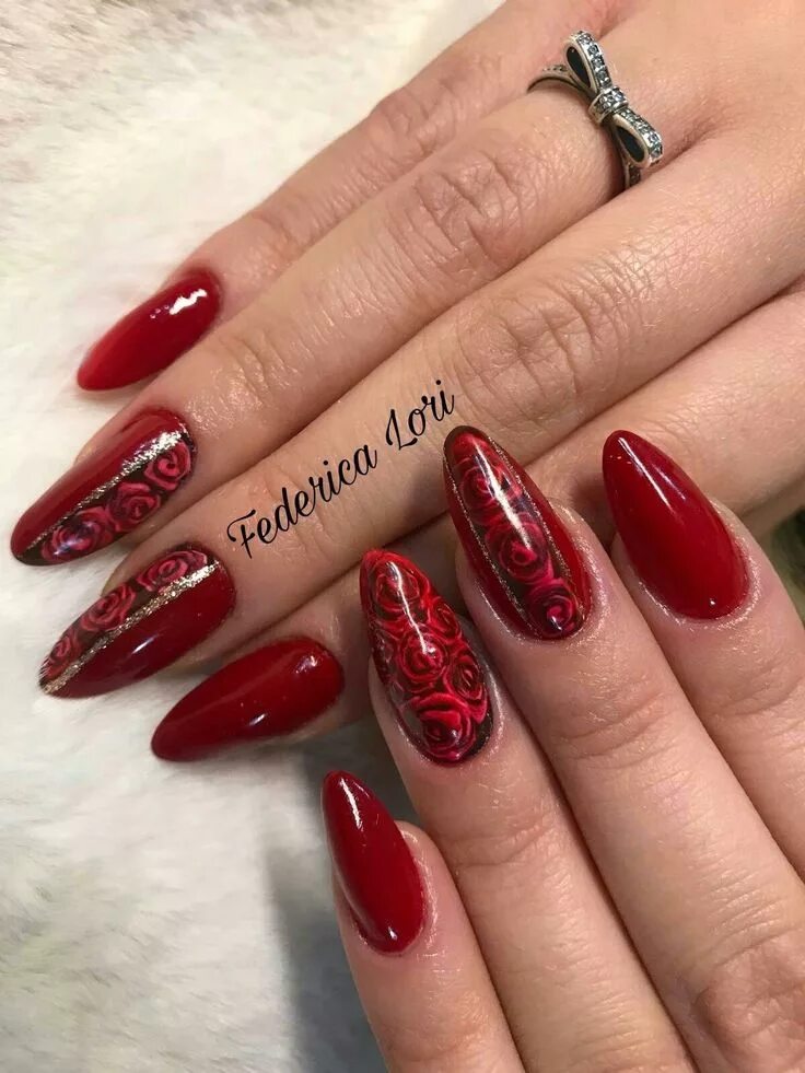 Красный кошачий глаз маникюр миндаль Pin by Жанна on Ногти Nails, You nailed it, Beauty