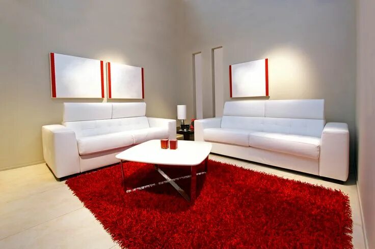 Красный ковер в современном интерьере 60 Red Room Design Ideas (All Rooms - Photo Gallery) Living room red, Grey, red 