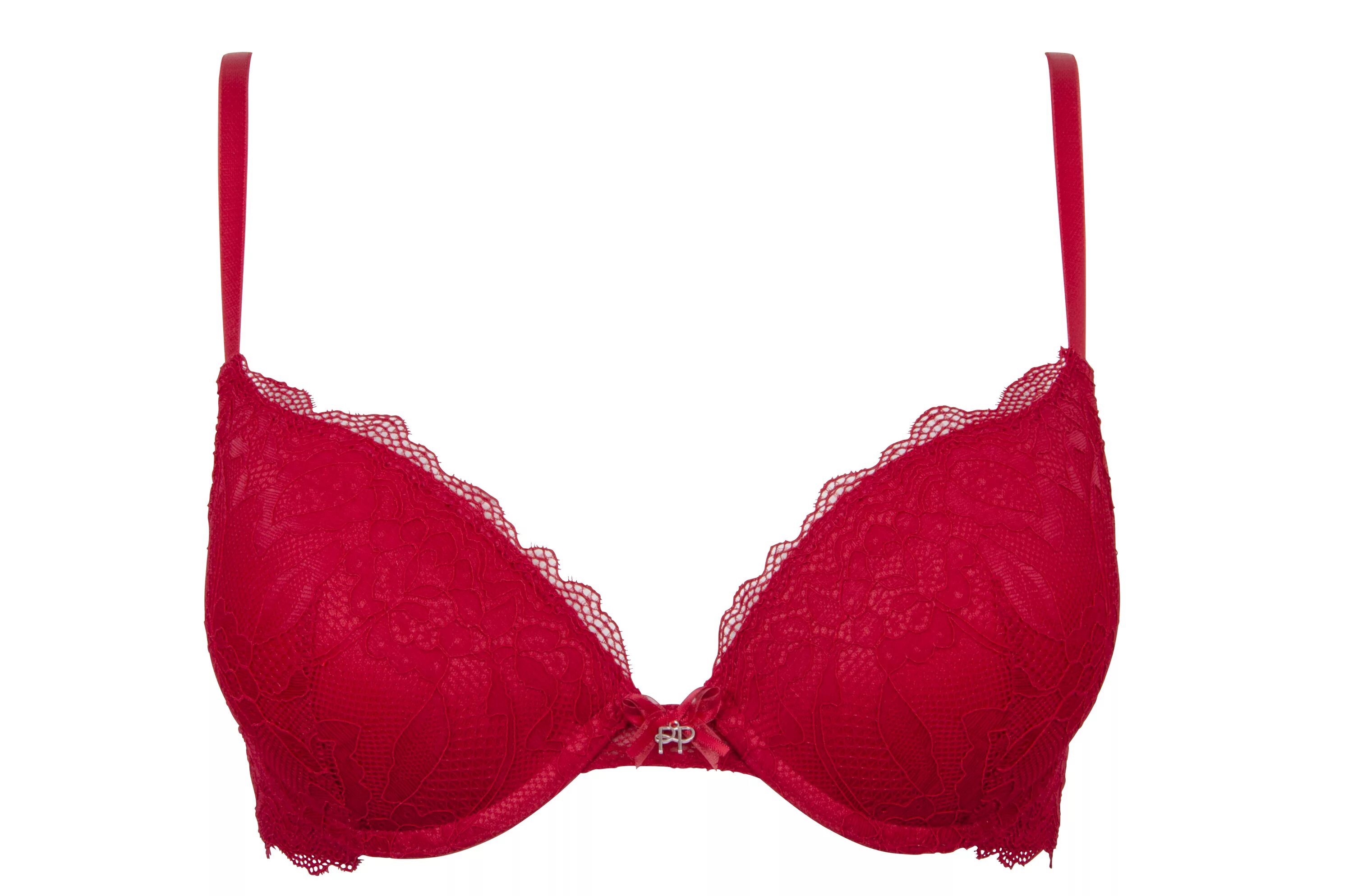 Красный лифчик фото Кружевной пуш ап бюстгальтер Pretty Polly LOLA PDL005 61604-16 - купить в Москве