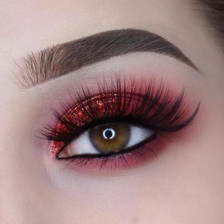 Красный макияж для карих Pin by jossie on makeup Under eye makeup, Eyeshadow makeup, Red eyeliner