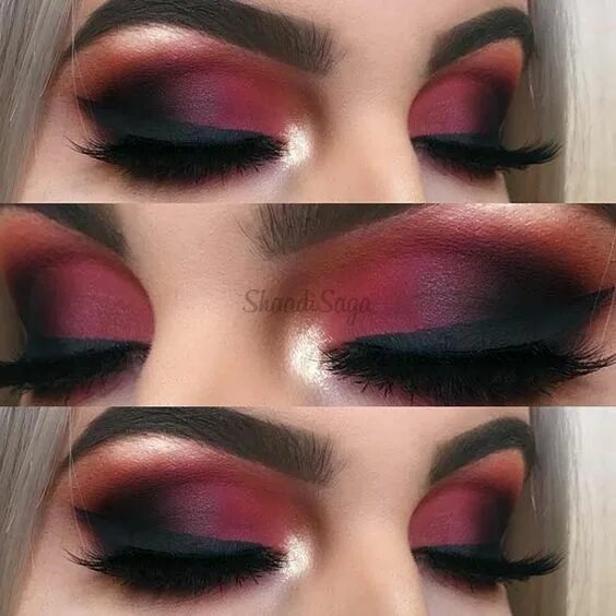 Красный макияж для карих how to use makeup for sale Red eye makeup, Red smokey eye, Eye makeup tutorial
