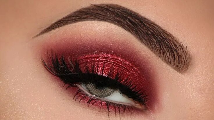 Красный макияж для карих глаз Image result for red eyeshadow Red eye makeup, Prom makeup looks, Red makeup