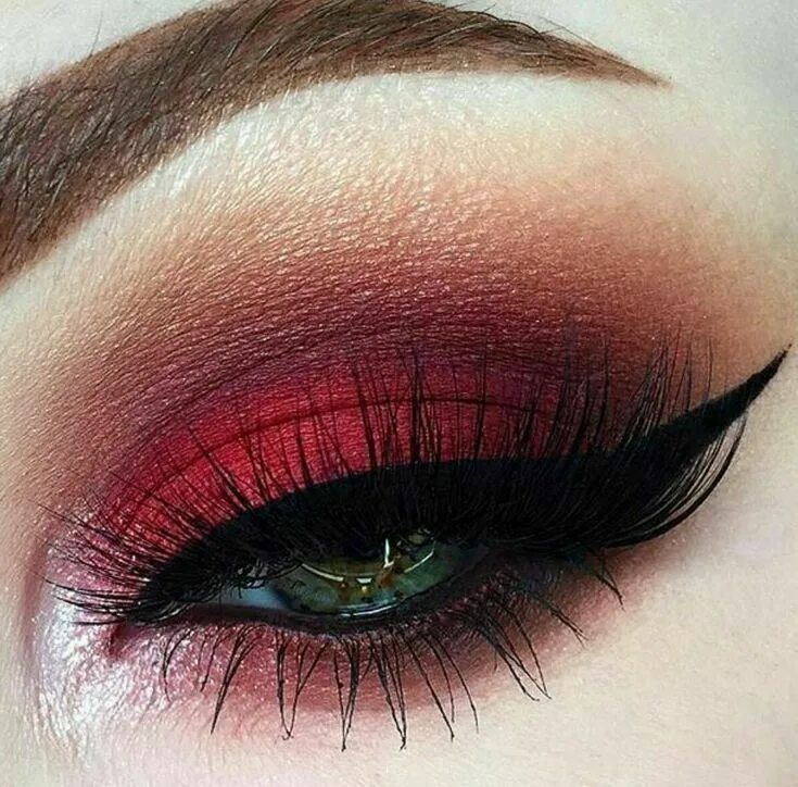Красный макияж для серых глаз red eye makeup best for bridal makup Red eyeshadow makeup, Red eye makeup, Eyesh