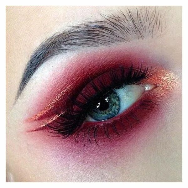 Красный макияж для серых глаз Instagram post by Melt Cosmetics * Nov 20, 2015 at 9:40pm UTC ❤ liked on Polyvor