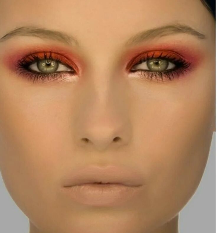 Красный макияж для зеленых глаз Pin on automaquillaje para resaltar ojos claros Makeup for green eyes, Eye makeu
