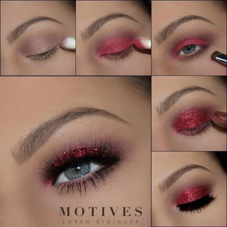 Красный макияж нависшее веко Motives Cosmetics on Instagram: "We're loving @LadyGaga's Red ensemble at #SB50 