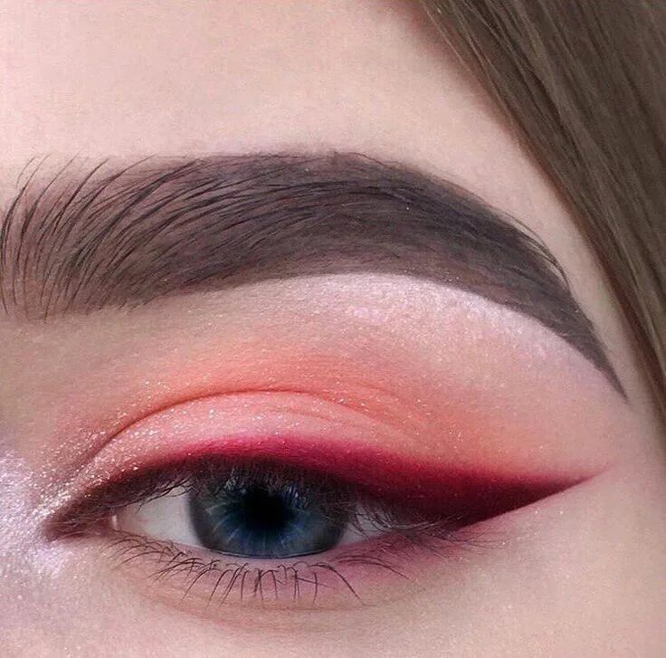 Красный макияж нависшее веко день святого валентина valentine's day Beautiful Wedding Eye Make Up Ideas #eyem