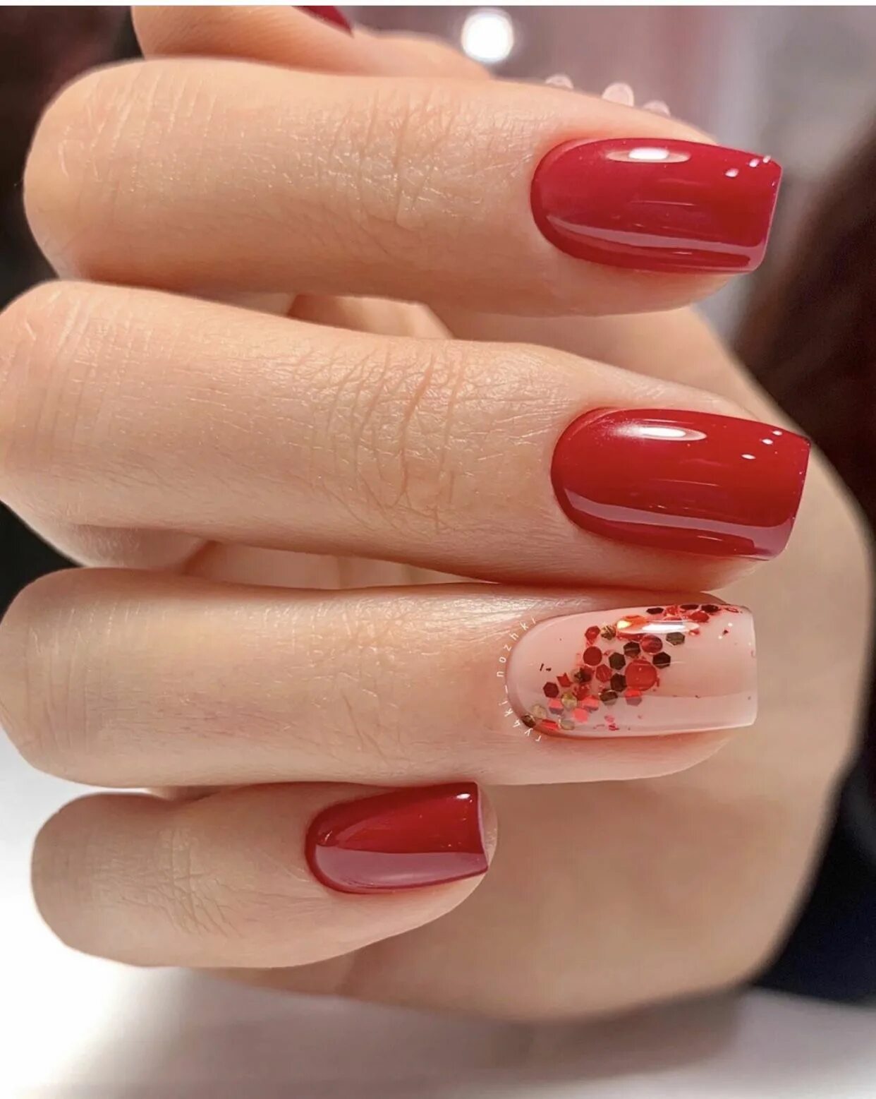 Красный маникюр 2024 на короткие ногти Pin by Flamingo Rostov.beauty on Ногти Gel nails, Red nails, Xmas nails