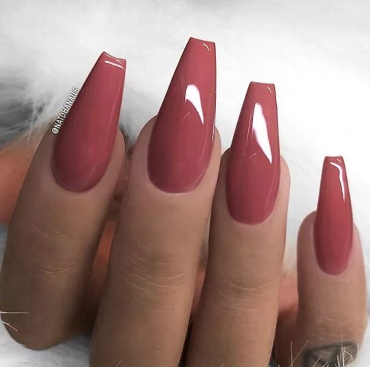 Красный маникюр балерина VÍDEO) Como fazer unhas decoradas de forma fácil, veja agora. ------------------