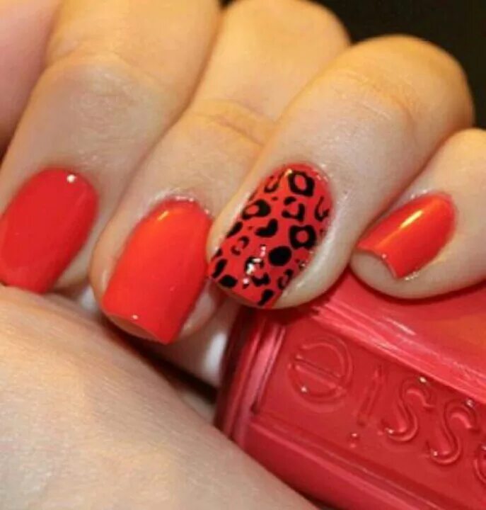 Красный маникюр дизайн леопард Red cheetah print nails Leopard print nails, Cheetah print nails, Animal print n