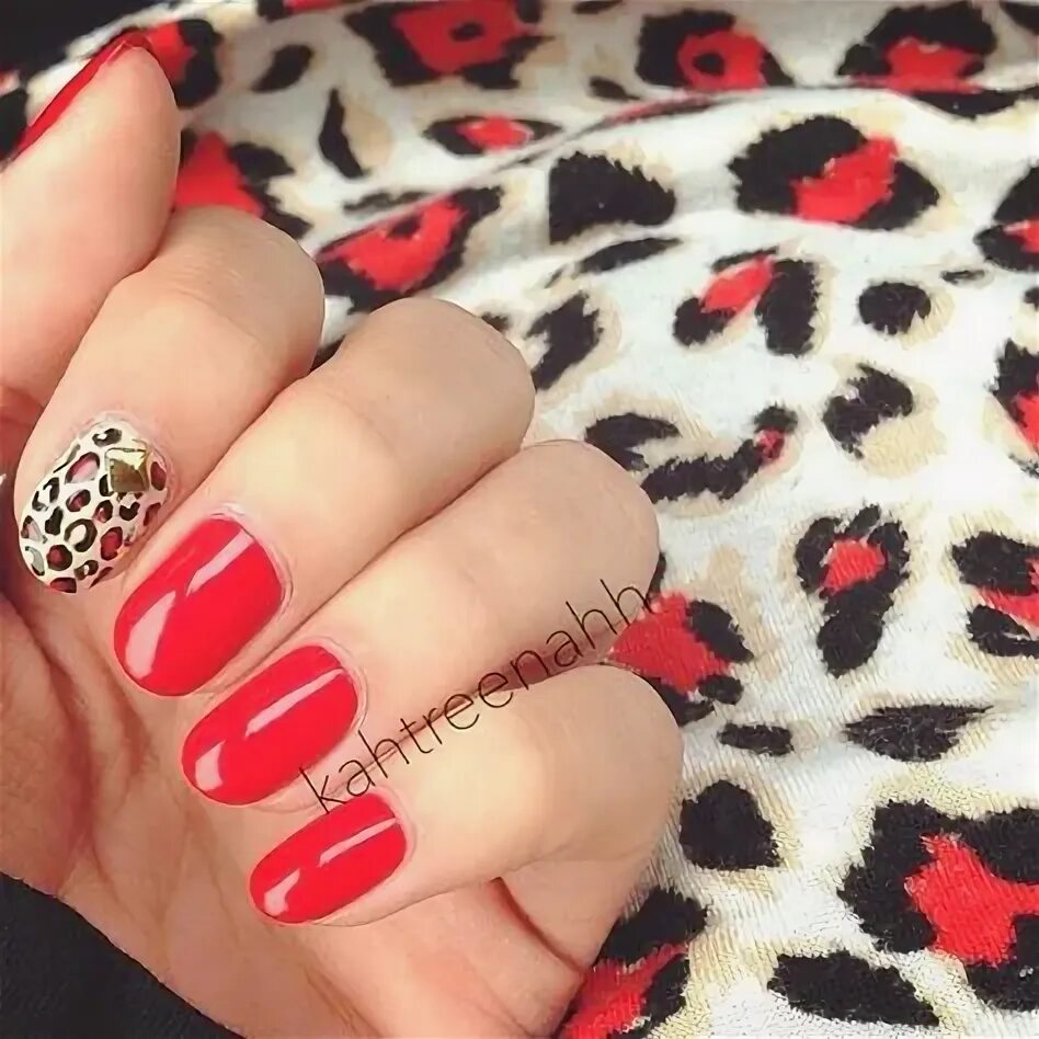 Красный маникюр дизайн леопард Trendy Wine Animal Print Nails to Try