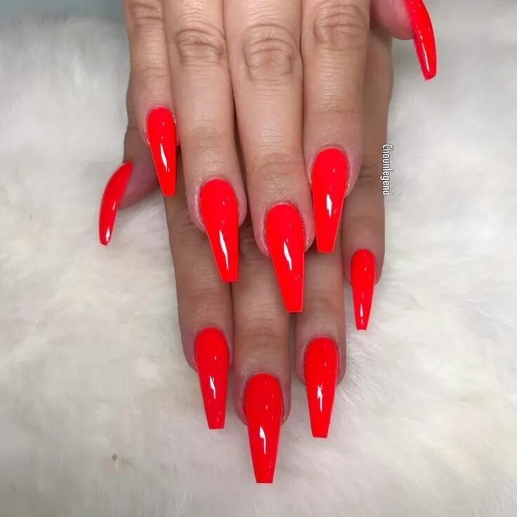 Красный маникюр форма балерина Pin on Manicure ⤵