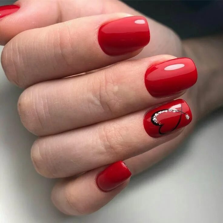 Красный маникюр можно Pin by Наталия Николаева on Маникюр. Red nail designs, Nail manicure, Nails
