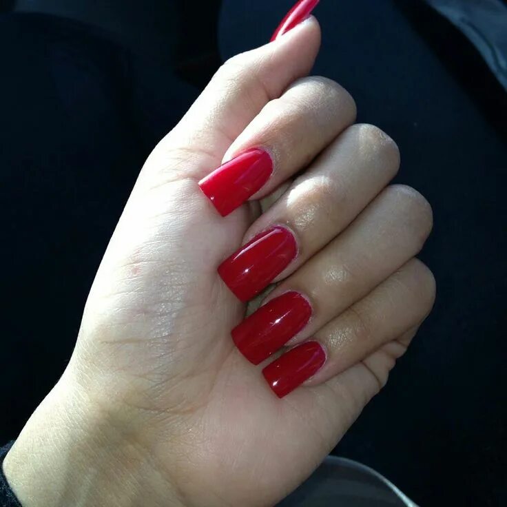 Красный маникюр мягкий квадрат ногти Pin on 1. Amazing Powerful & Gorgeous Red Manicures Red acrylic nails, Square na