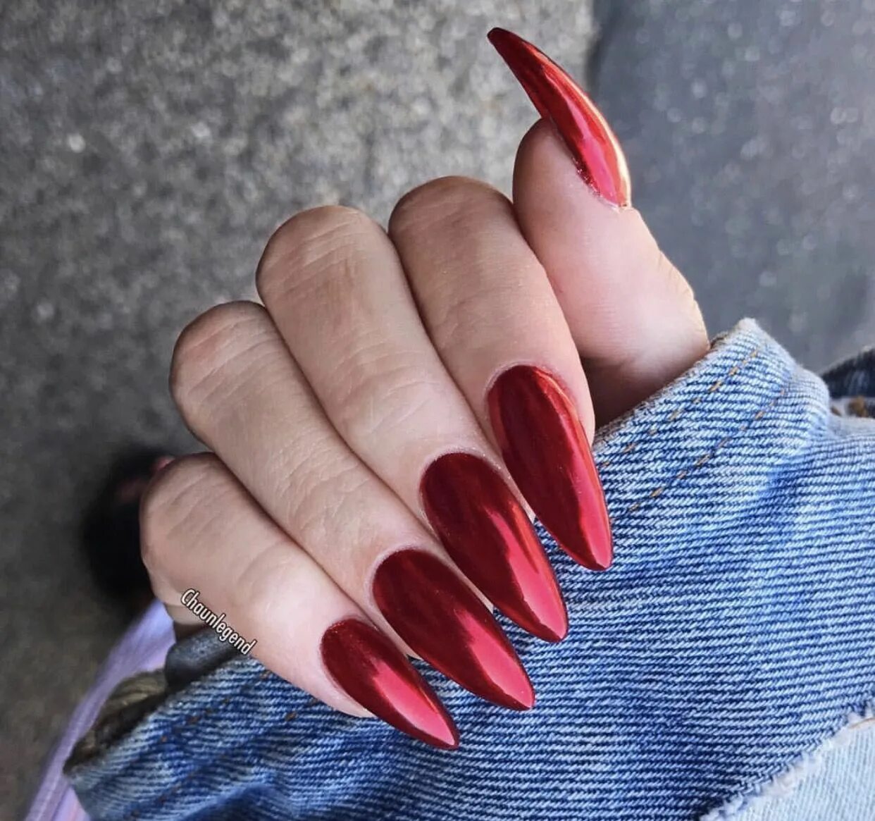 Красный маникюр на длинные ногти Pin on uñas Christmas nails acrylic, Trendy nails, Super nails