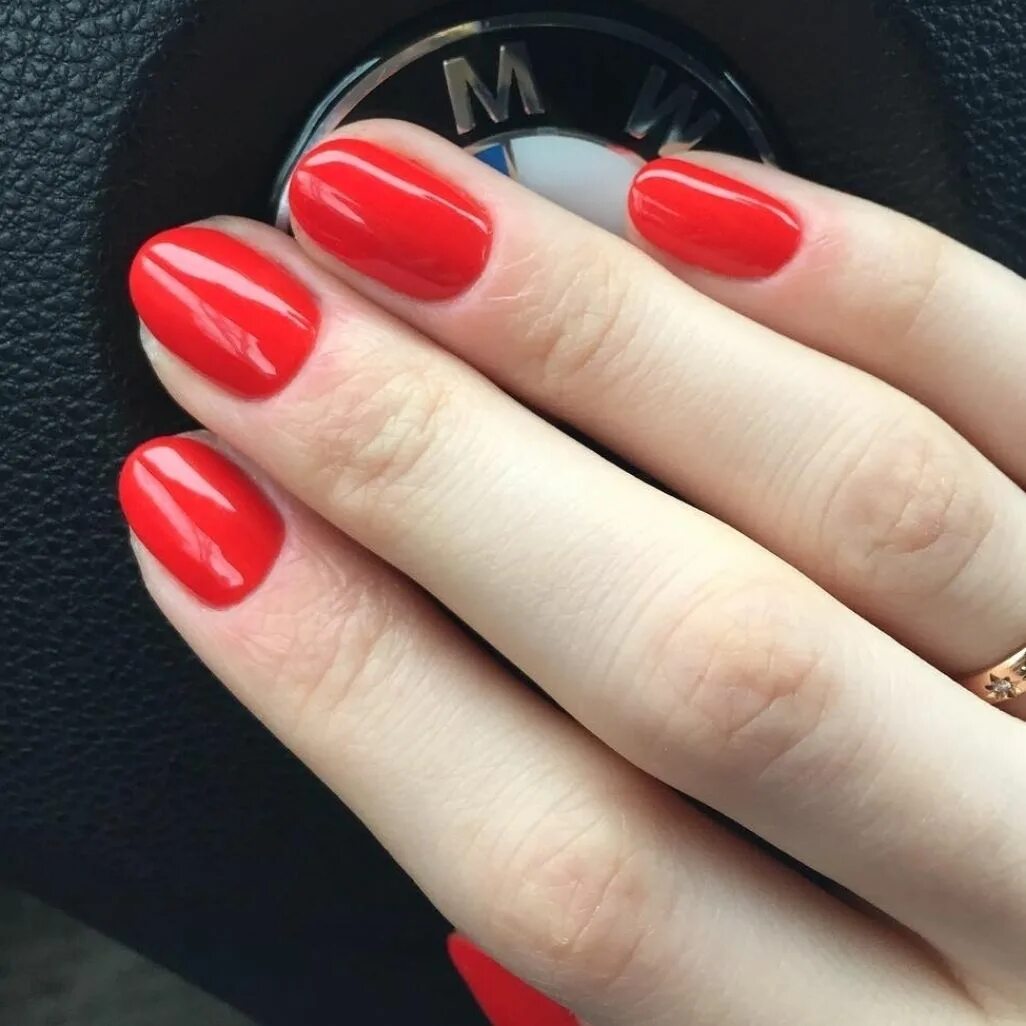 Красный маникюр на короткие ногти овал 50 Beautiful Nail Art Designs & Ideas Of 2020 - Beauty Home Red acrylic nails, R