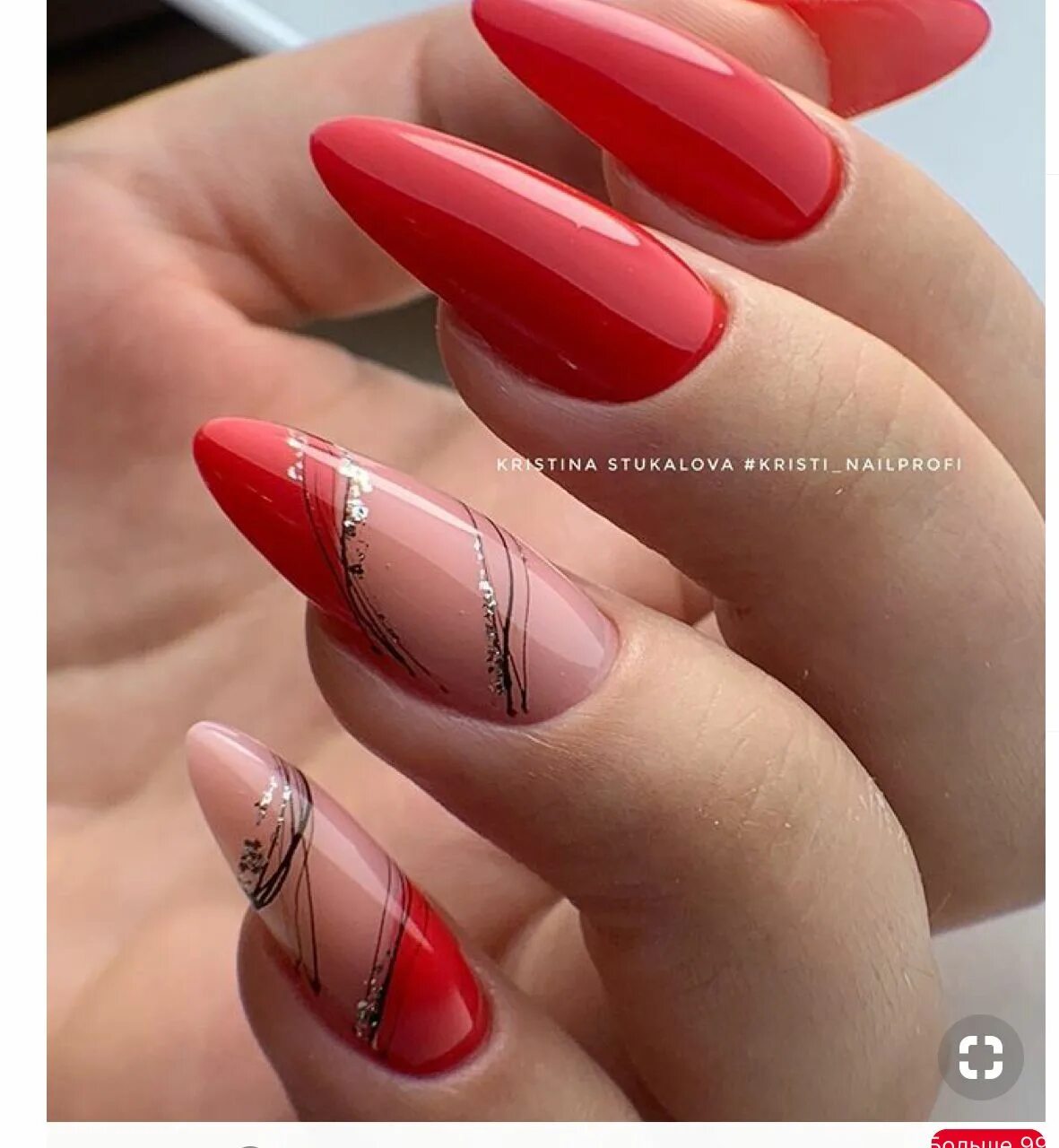 Красный маникюр на миндальные ногти 2024 Pin on Маникюр Red acrylic nails, Gel nails, Stylish nails
