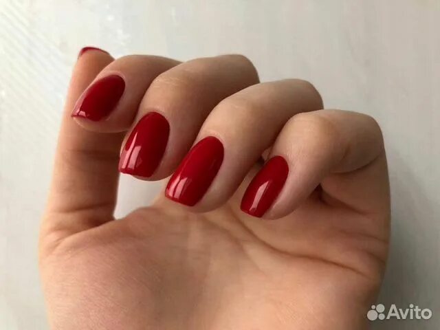 Красный маникюр однотон Услуги и сервисы в Сызрани Поиск специалистов Услуги на Авито