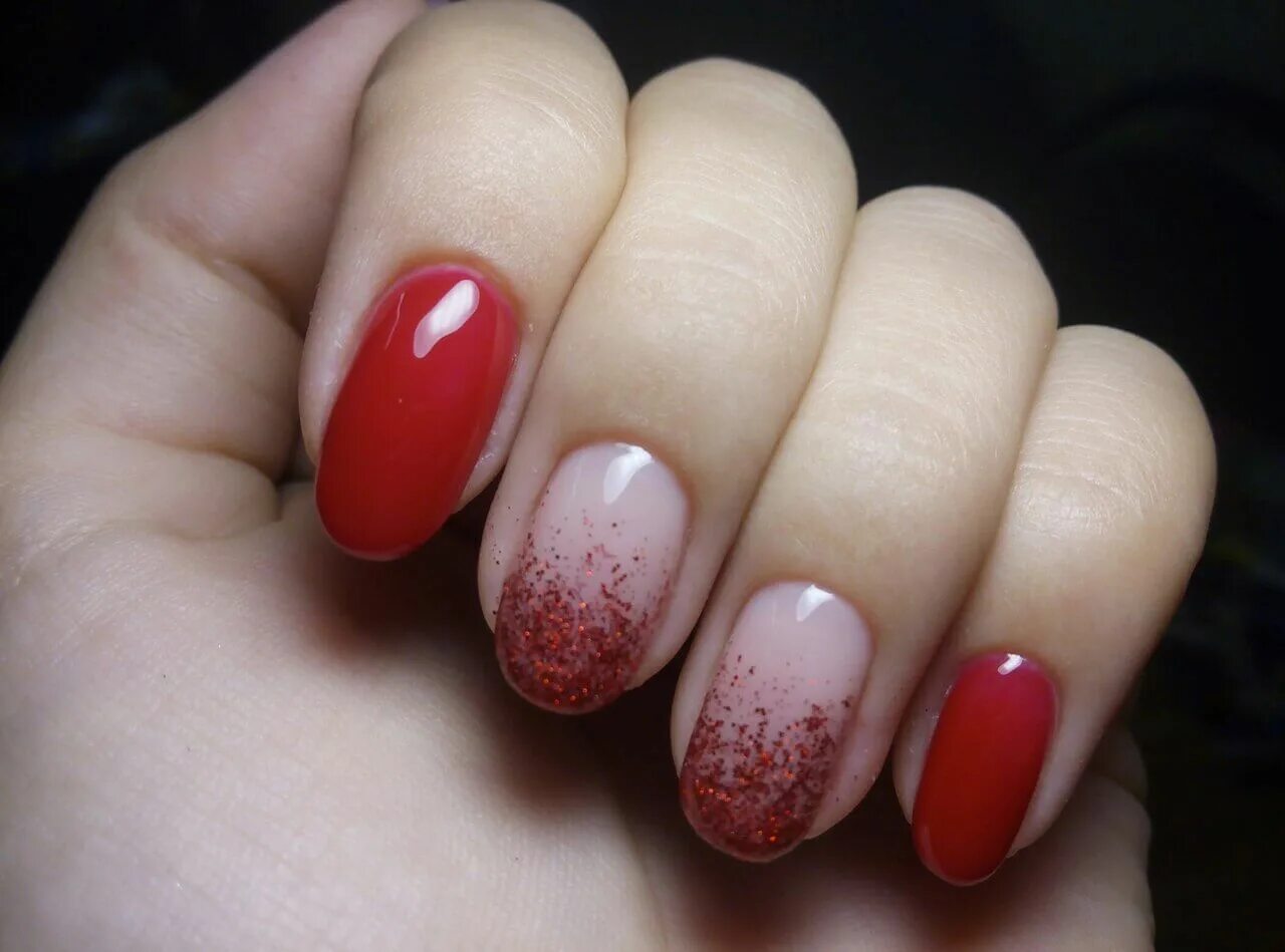 Красный маникюр омбре фото Nail Art #4543 - Best Nail Art Designs Gallery BestArtNails.com Best nail art de