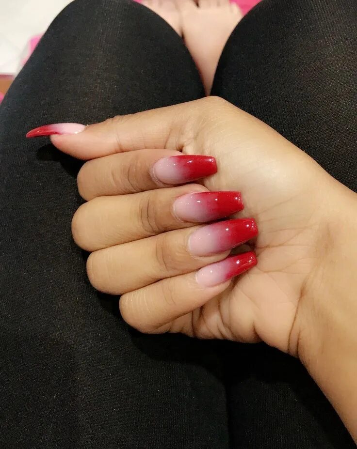 Красный маникюр омбре фото 23 Unique Acrylic Nails Yellow - Check out imanityee â ¤ Unhas Stileto Cute Nail